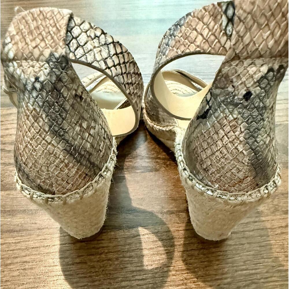 VINCE CAMUTO NEW Leather Espadrille Snake Skin Sandals 7.5 M - Picture 5 of 5
